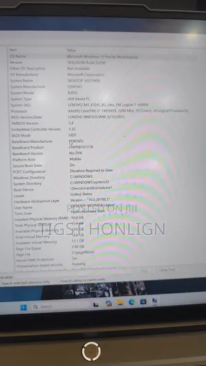 New Laptop Lenovo Legion 5 16GB Intel Core I7 SSD 1T