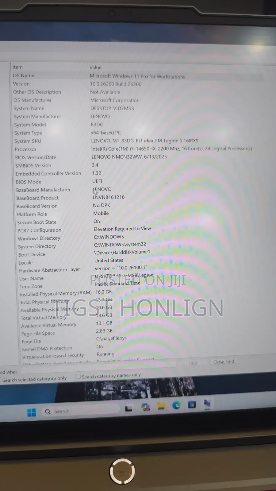 New Laptop Lenovo Legion 5 16GB Intel Core I7 SSD 1T