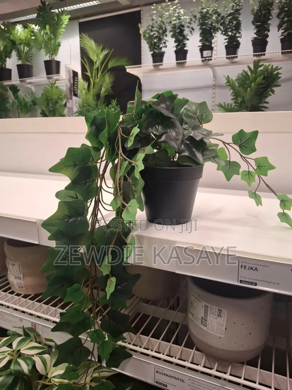 Ikea Artificial Potted Plant, in/Outdoor Hanging/Ivy, 15