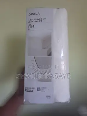 Ikea Dvala Fitted Sheet, White, 140x200 Cm