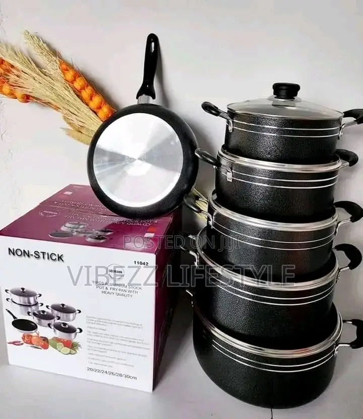 Original Momcoc Non-stick Pot Set - 5-piece Granite Stone Cookware