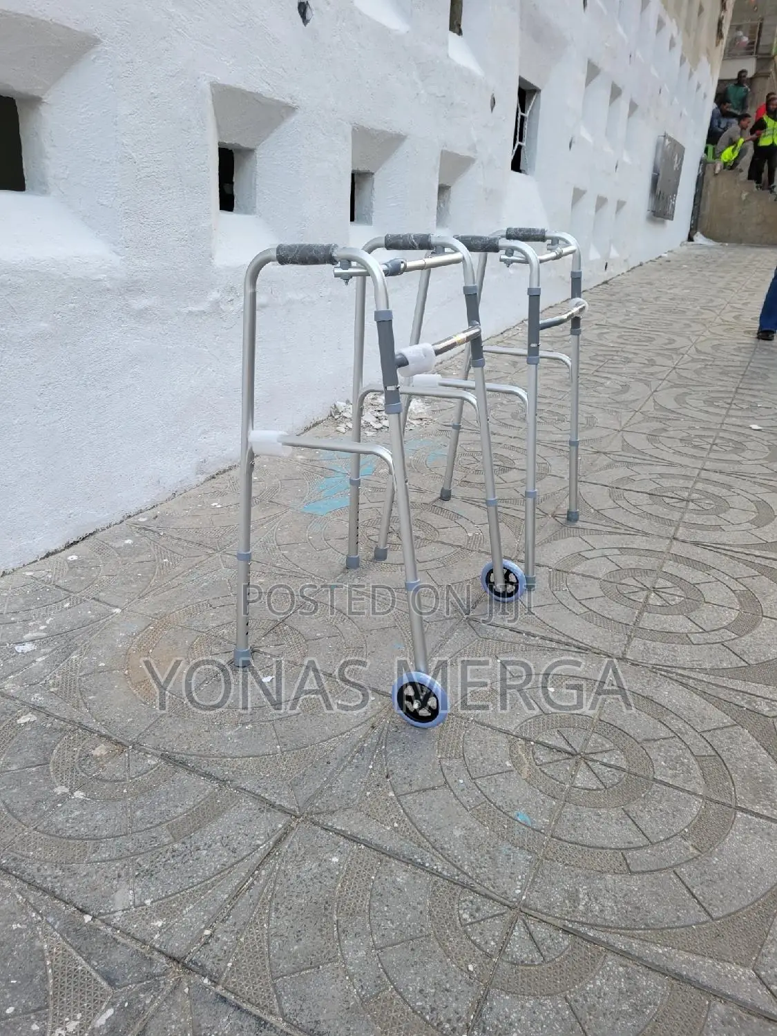 Walker//Eight Holes in the Legs for Different Height Settings.