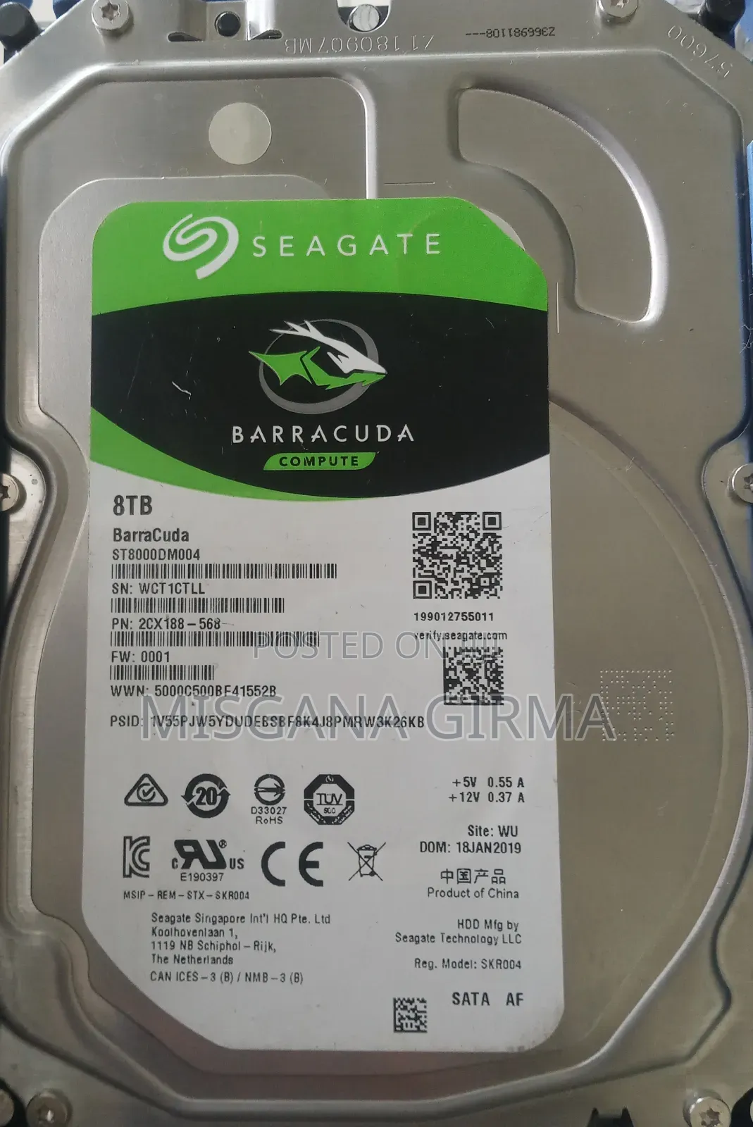 8 Tera Segate Hard Disk