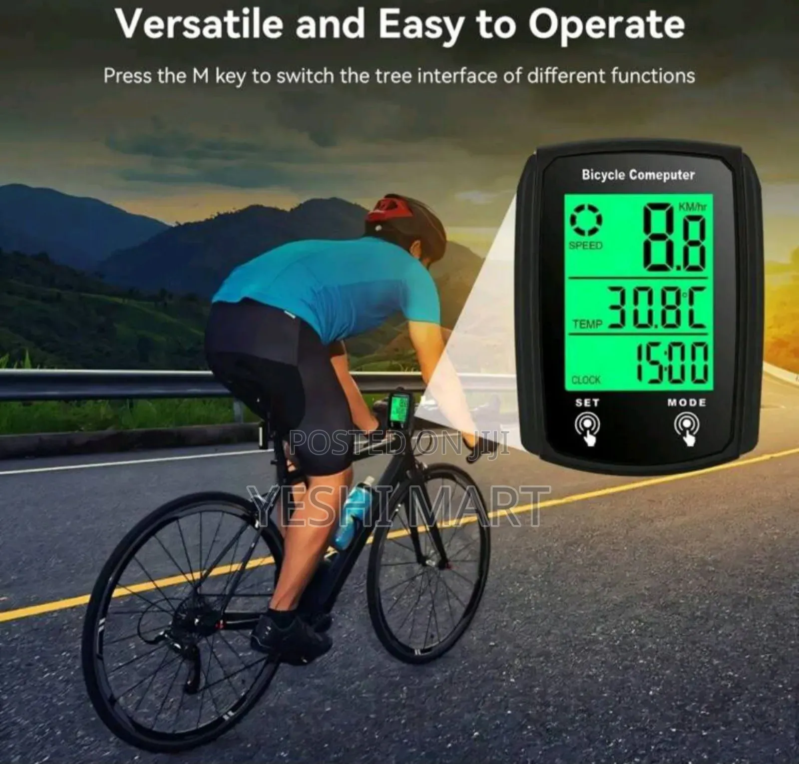 Multifunctional Wired Bicycle Computer, Bike Speedometer Odometer, Lcd