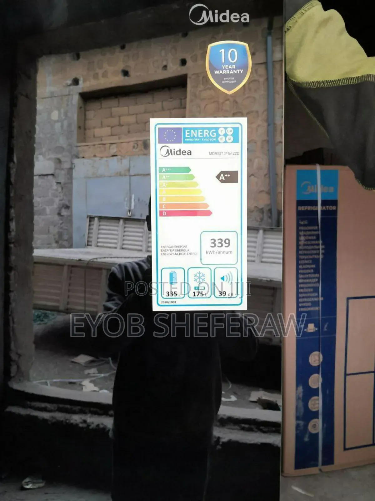 Midea Side by Side Refrigerator