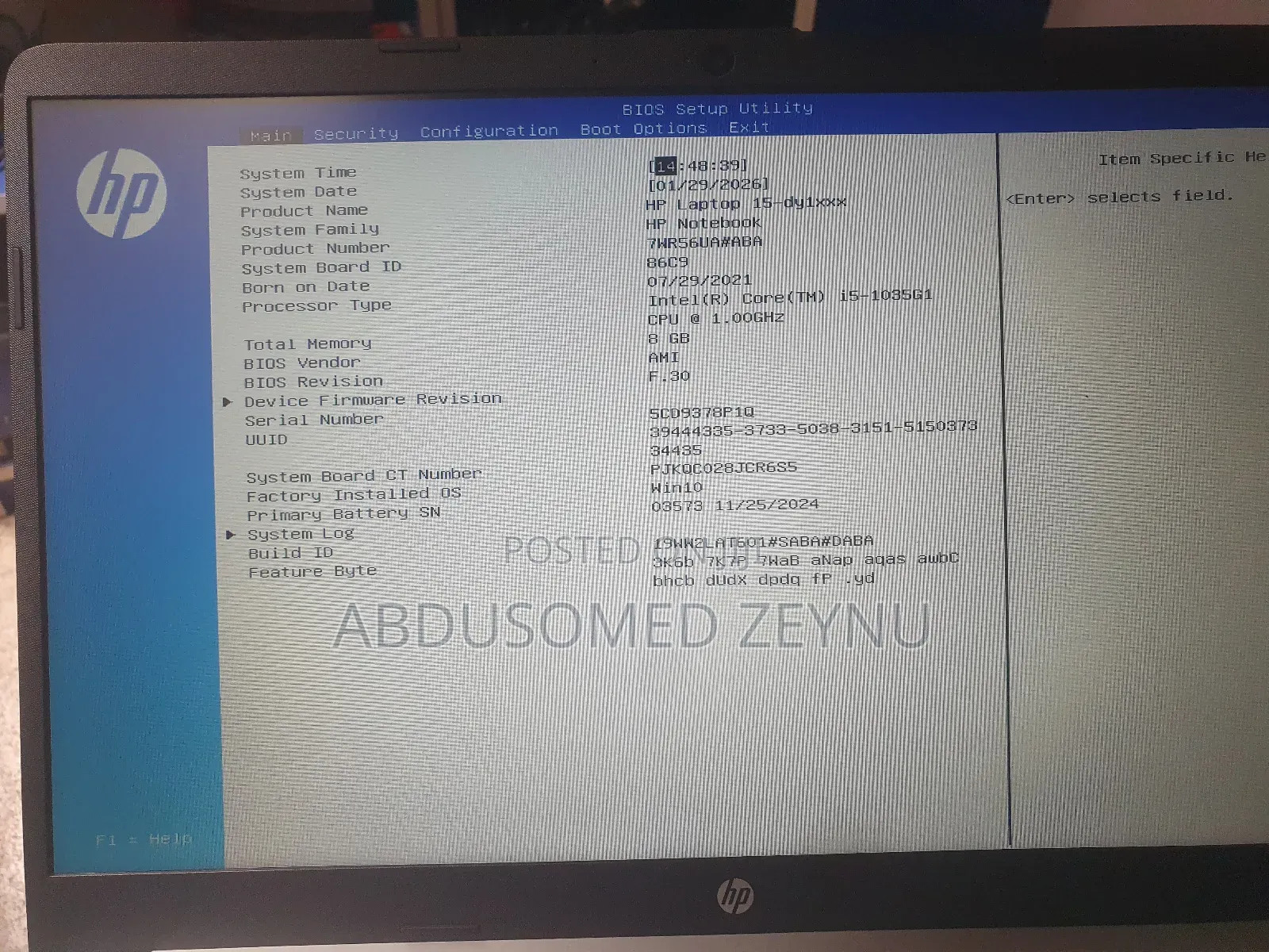 New Laptop HP 15-Dy1032wm 8GB Intel Core I5 SSD 512GB