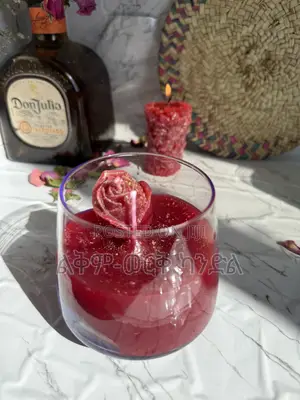 Red -Rose Flower Candle