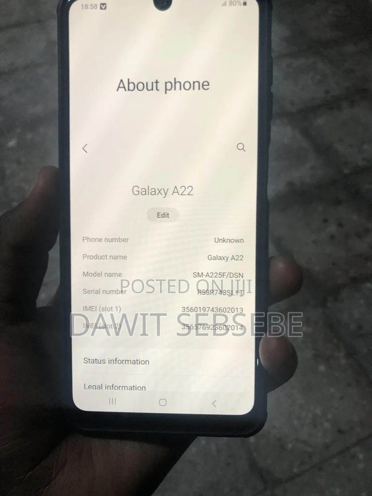 Samsung Galaxy A22 128 GB Black