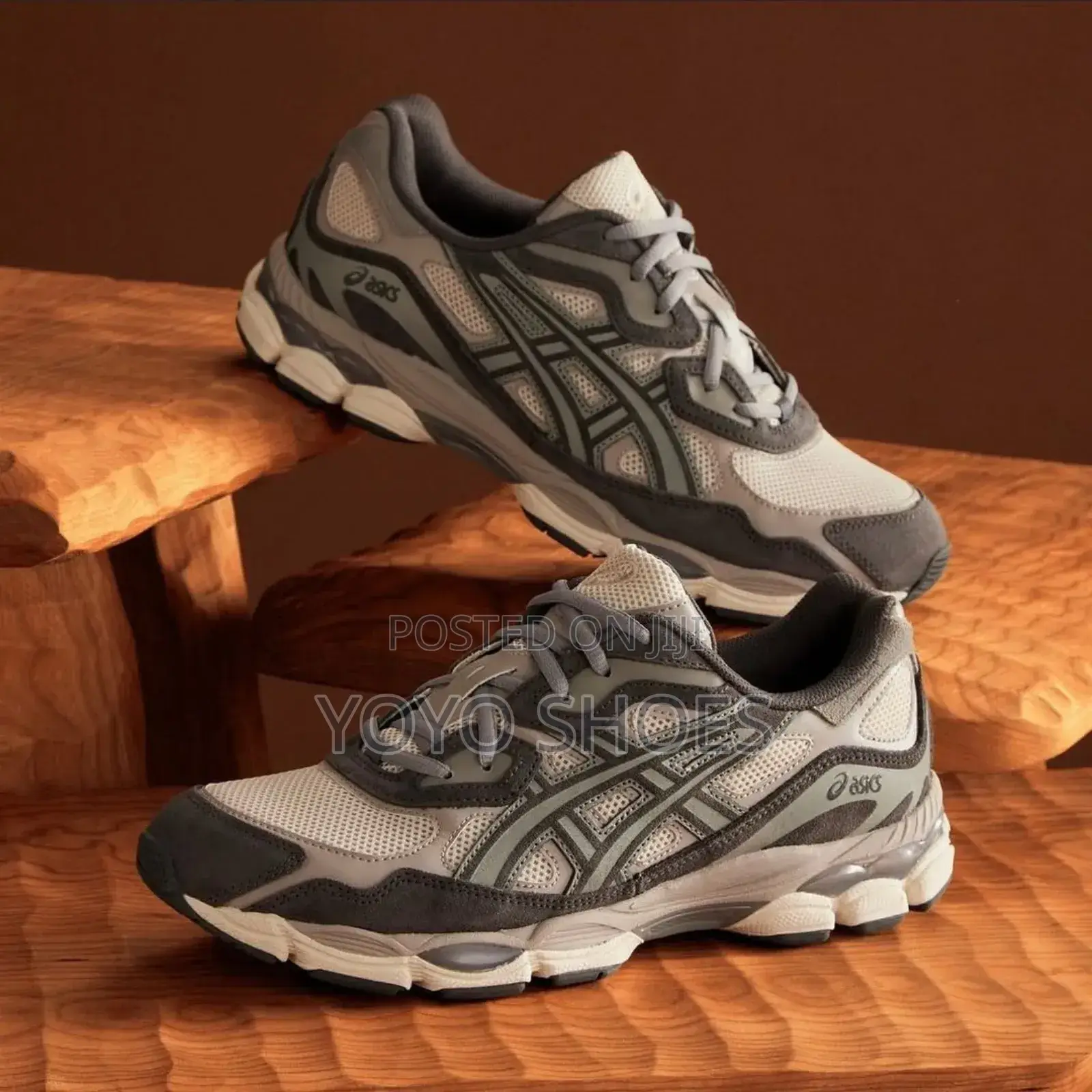 Asics Gel-Nyc Oatmeal Obsidian Gray New Arrival Faashion Sneaker