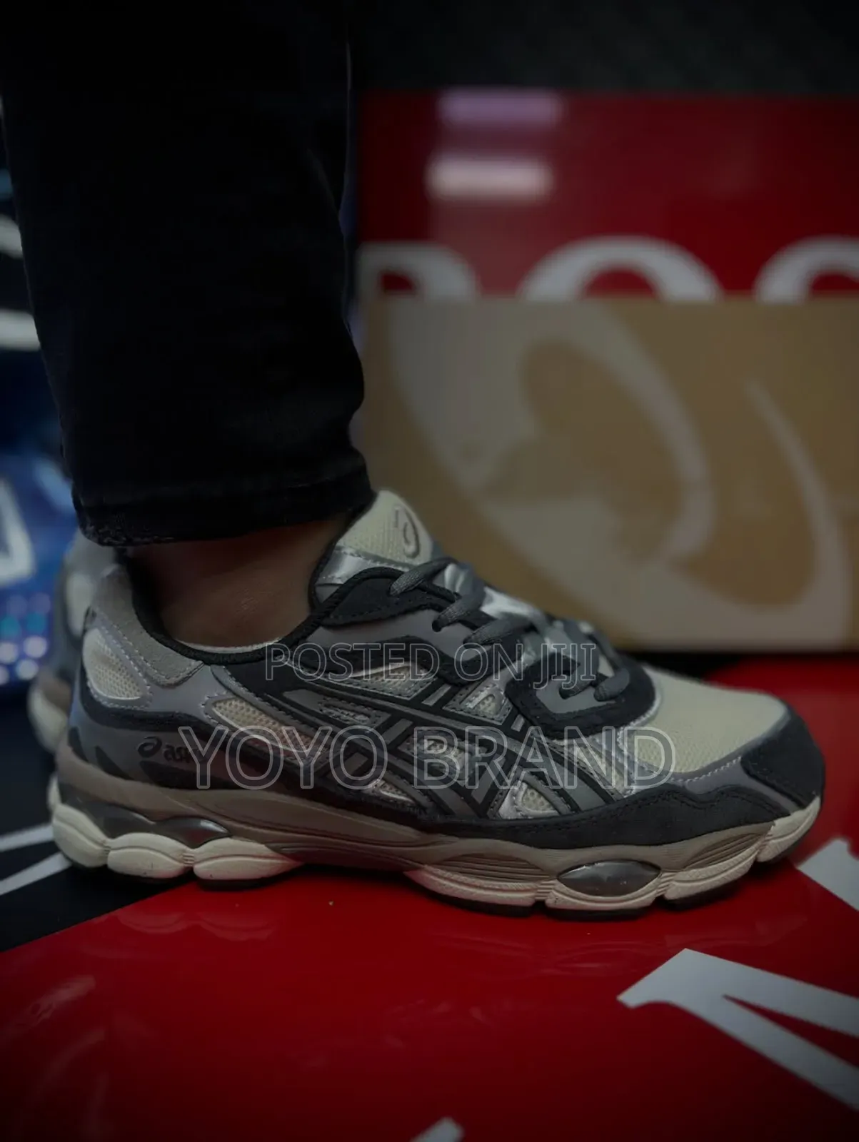 Asics Gel-Nyc Oatmeal Obsidian Gray New Arrival Faashion Sneaker