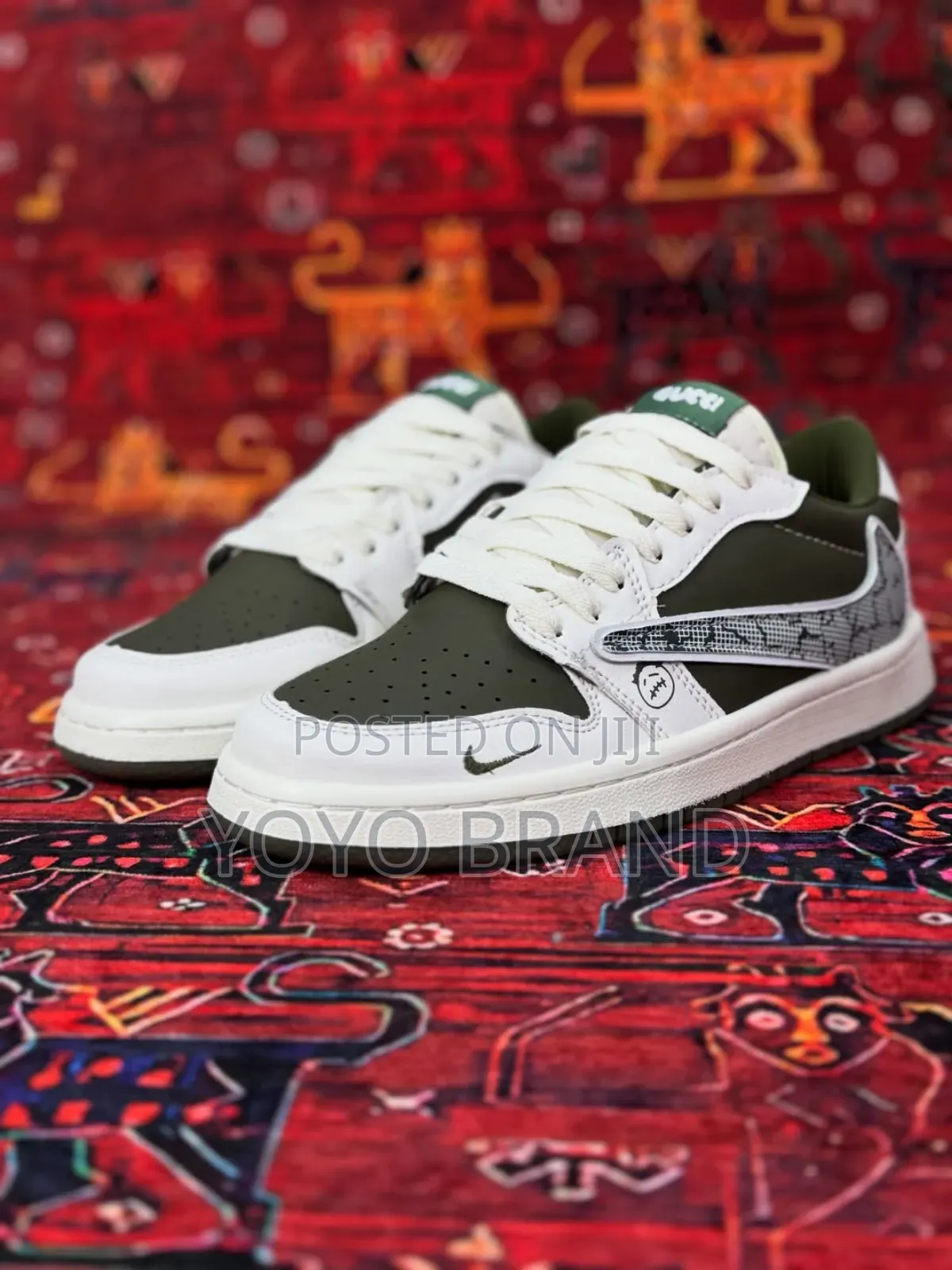 Air Jordan1 Low Travis Scoot Gucci White /Green Fashion Sneaker