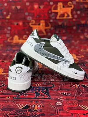 Air Jordan1 Low Travis Scoot Gucci White /Green Fashion Sneaker