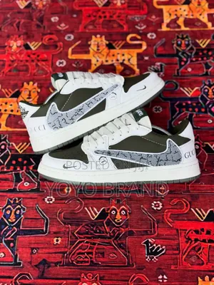 Air Jordan1 Low Travis Scoot Gucci White /Green Fashion Sneaker