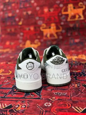 Air Jordan1 Low Travis Scoot Gucci White /Green Fashion Sneaker