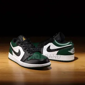 Air Jordan 1 Low Green Toe Green Fashion Sneaker