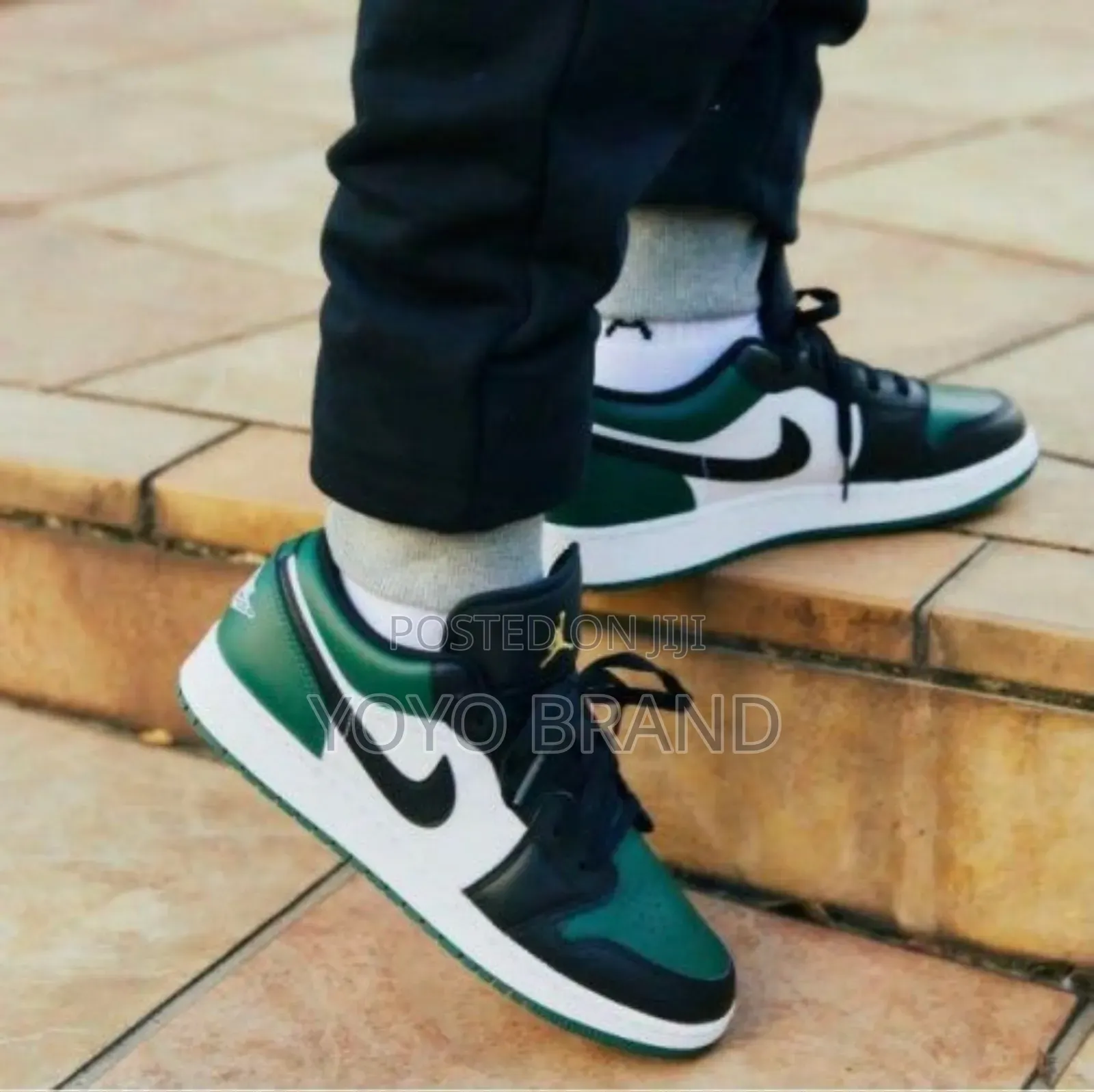 Air Jordan 1 Low Green Toe Green Fashion Sneaker