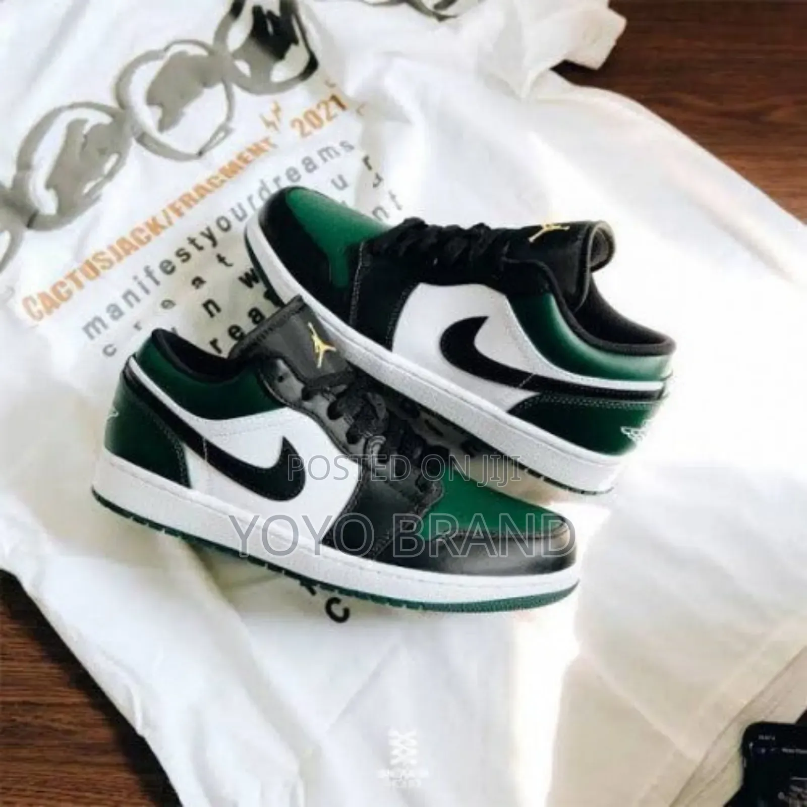 Air Jordan 1 Low Green Toe Green Fashion Sneaker