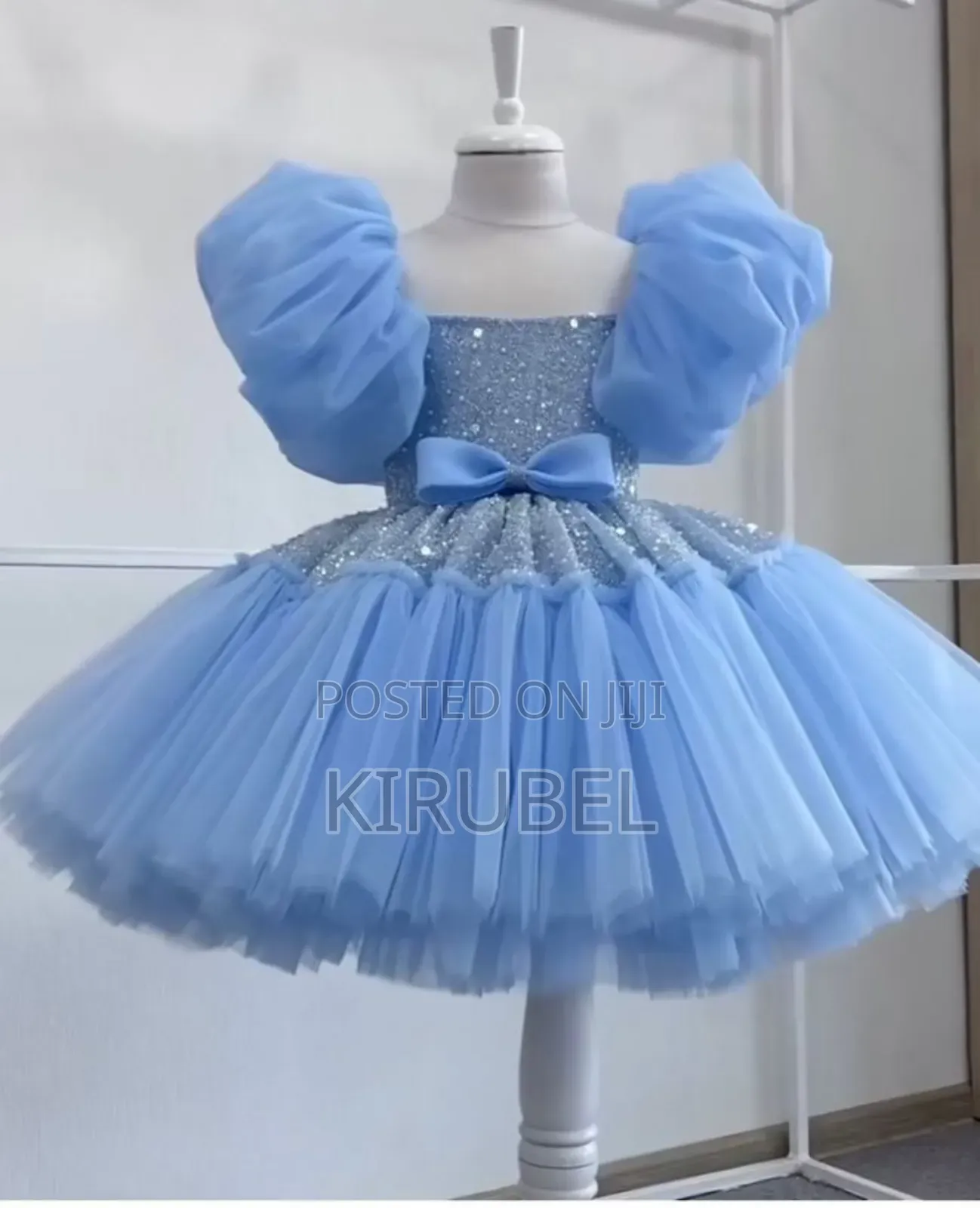 Elegant Sky Blue Princess Dress for Girls | Made by Dyk Kids