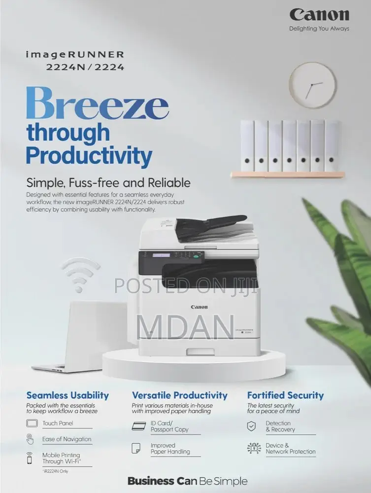 New Canon Imagerunner 2224 Copier | Print, Scan, Copy | Touch Screen