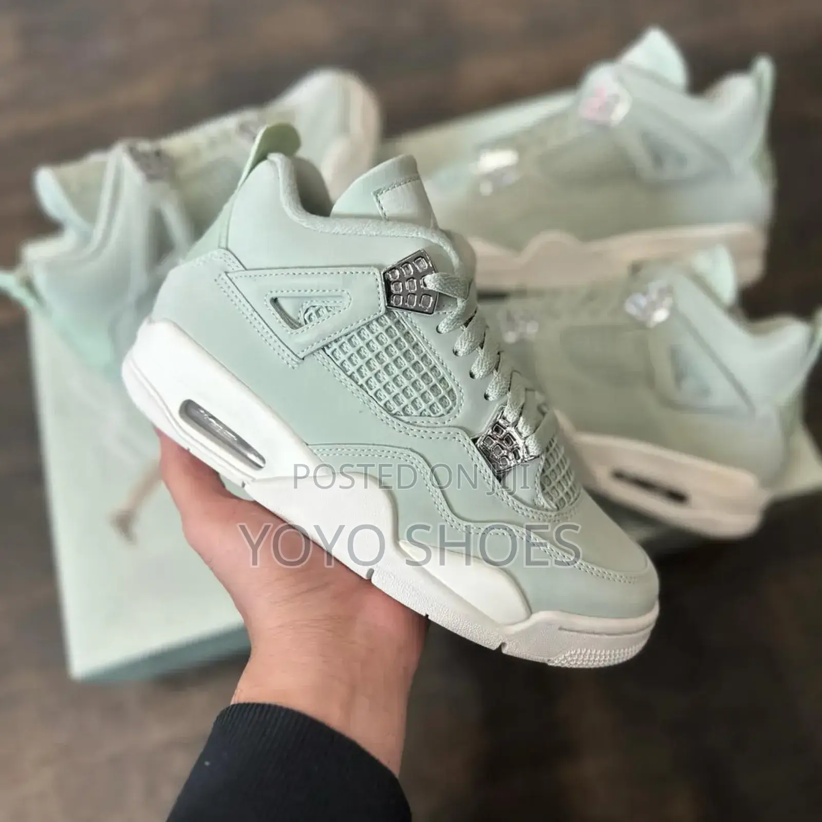 Nike Air Jordan 4 Retro Seafoam Sail Fashion Sneaker