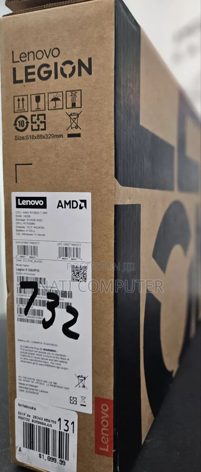 New Laptop Lenovo Legion 5 16GB Intel Core I9 SSD 1T