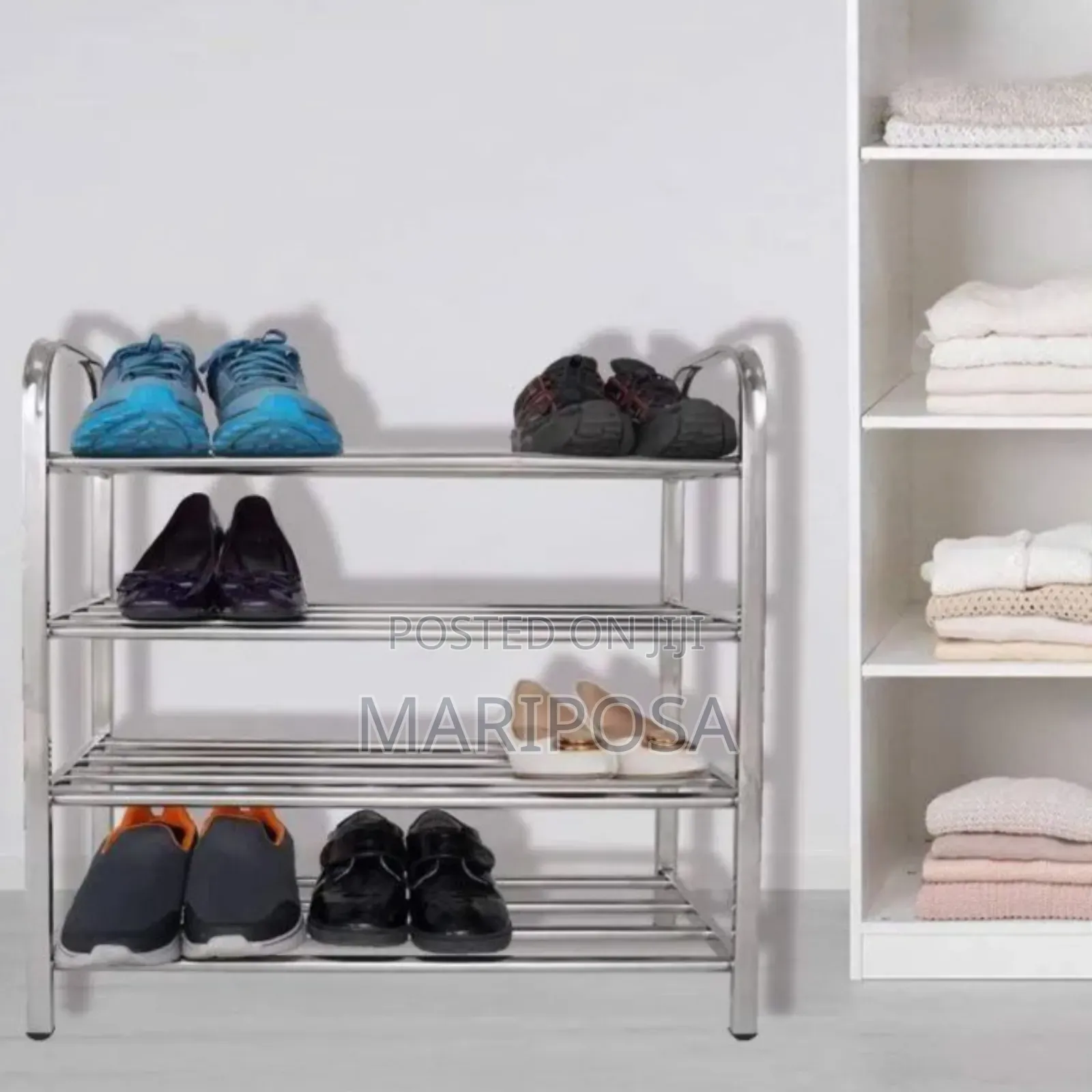 4 Layer Stainless Steel Shoes Rack