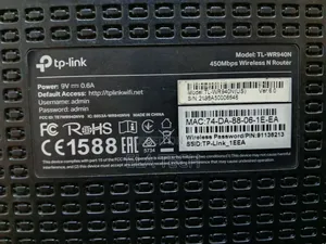 Tp-Link 450mp/S Wireless Router Model Tr-Wr940n