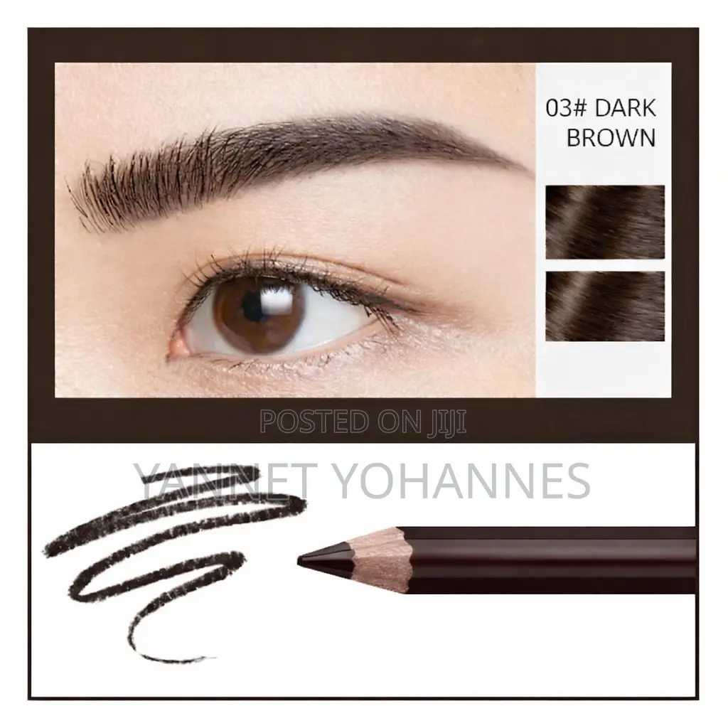 Eyebrow Pencil Waterproof Long Lasting Black Brown Burgundy