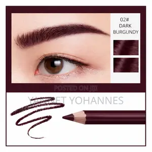 Eyebrow Pencil Waterproof Long Lasting Black Brown Burgundy