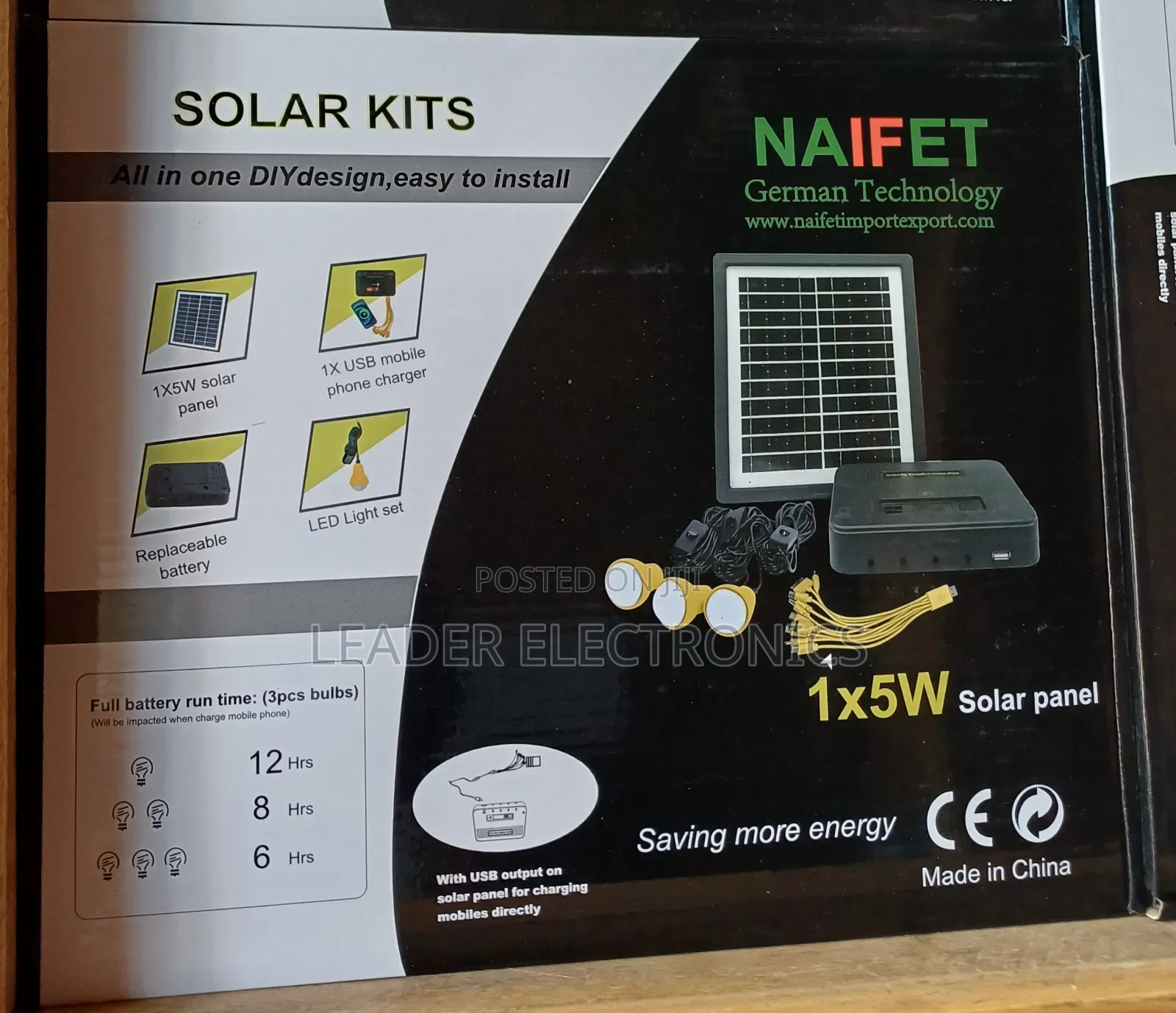 Naifet Solar Kit – Complete Lighting Set With 3 Bright Lamps!