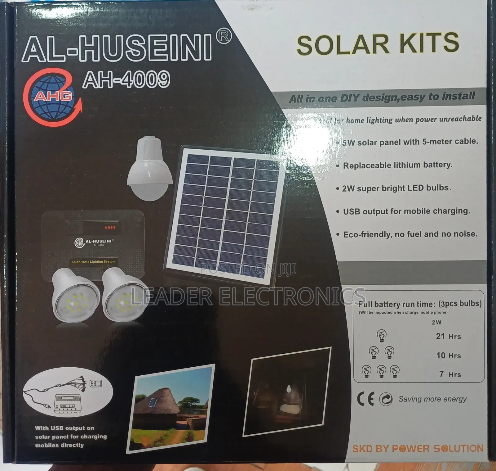Al-huseini Solar Kit – 3 Powerful Lamps For Your Home!