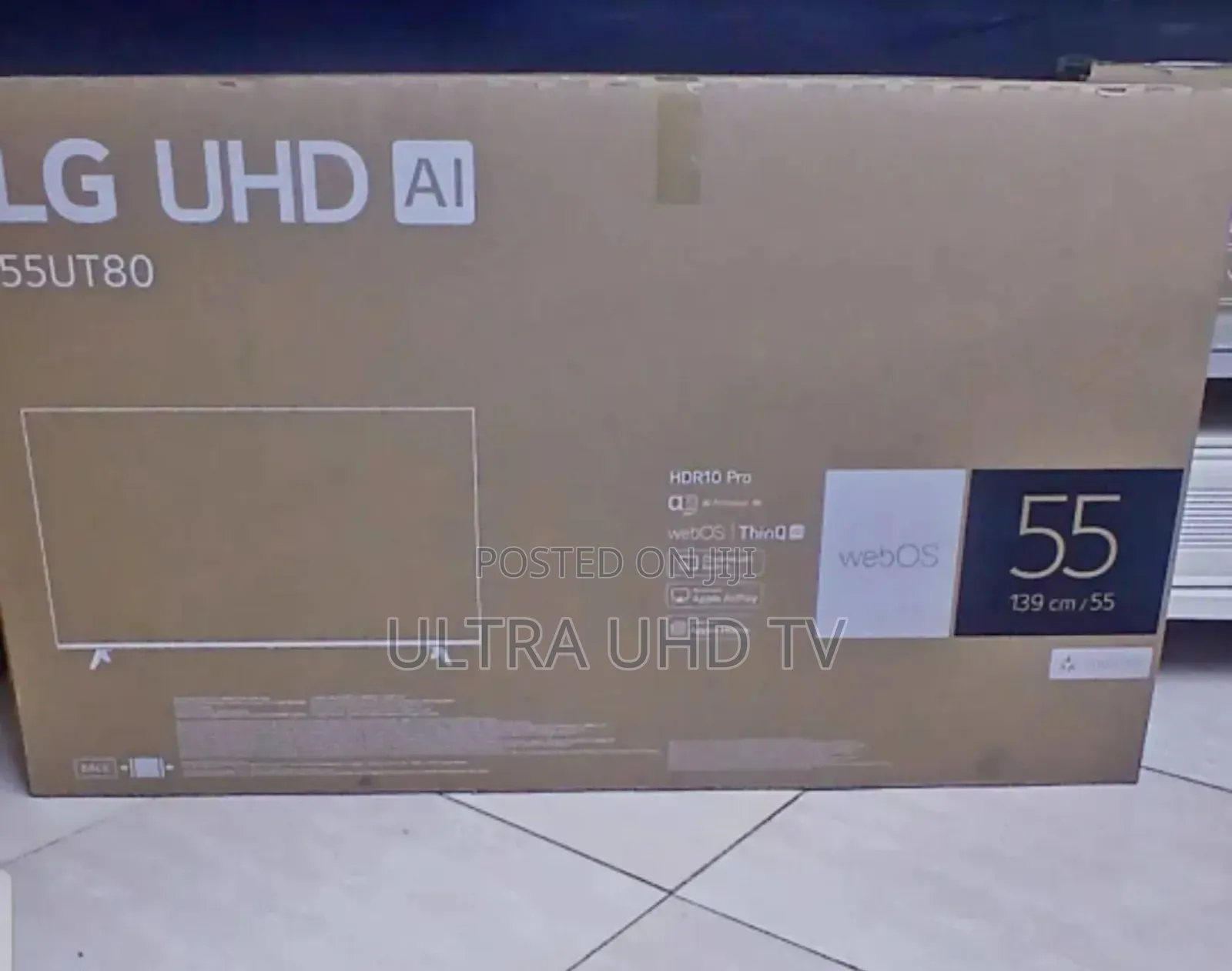 Lg 55-Inch Ut80 Smart Tv Box. It Features Ultra Hd Resolution.