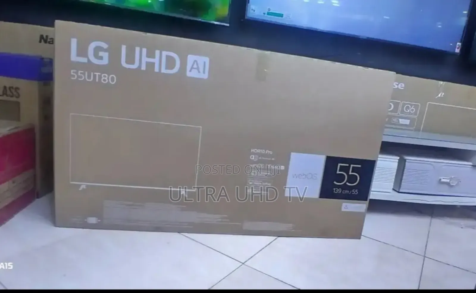 Lg 55-Inch Ut80 Smart Tv Box. It Features Ultra Hd Resolution.