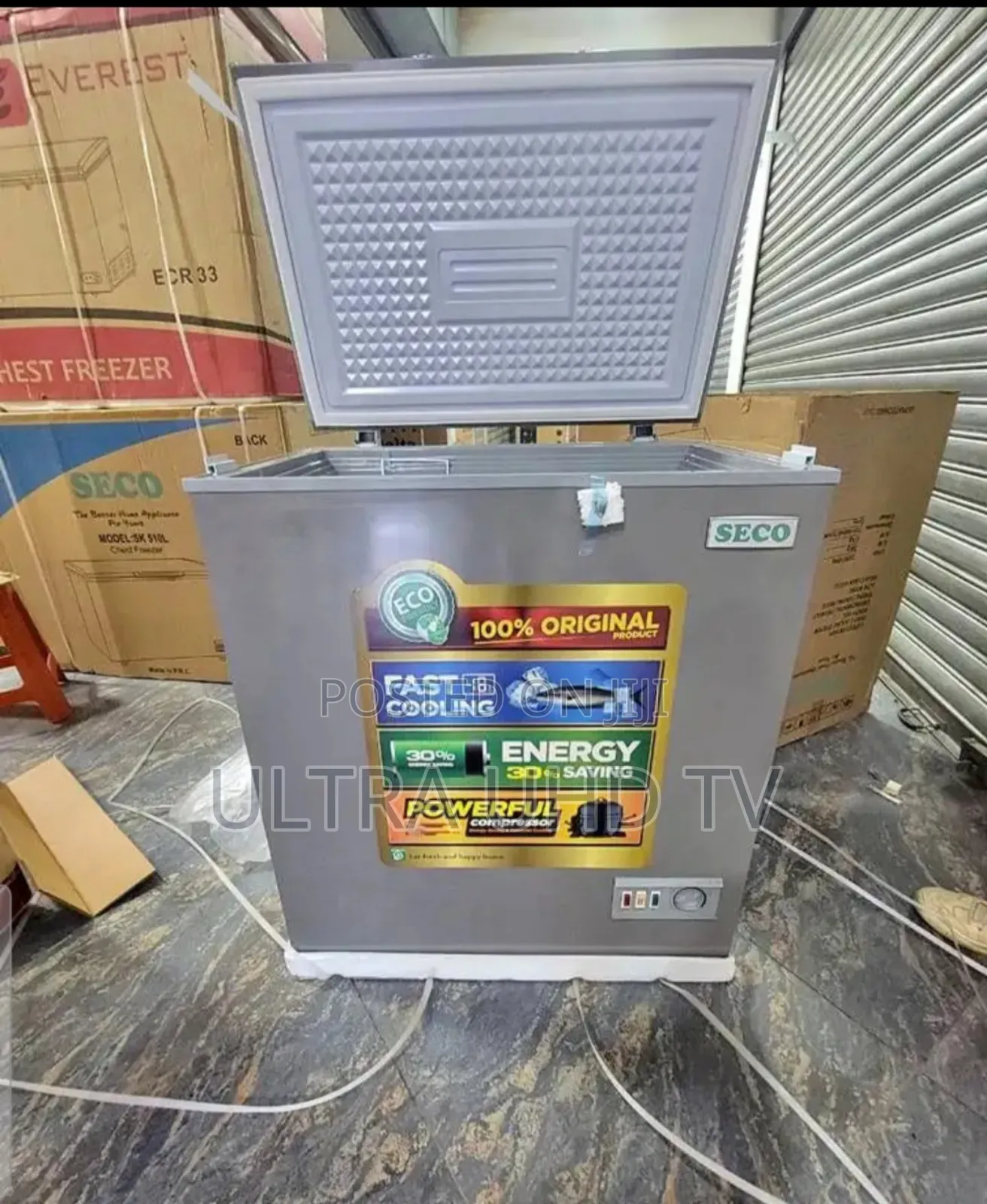 Seco Chest Freezer, Likely the R 320l Model. It Features