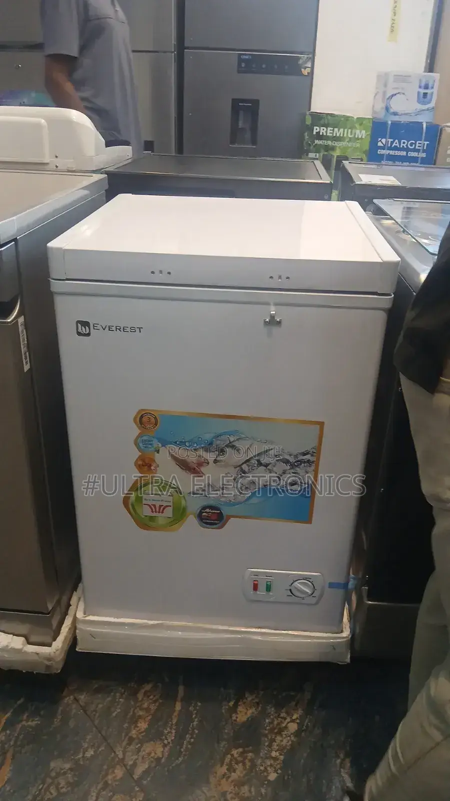 Everest Chest Freezer, Likely the 170-Liter Model.