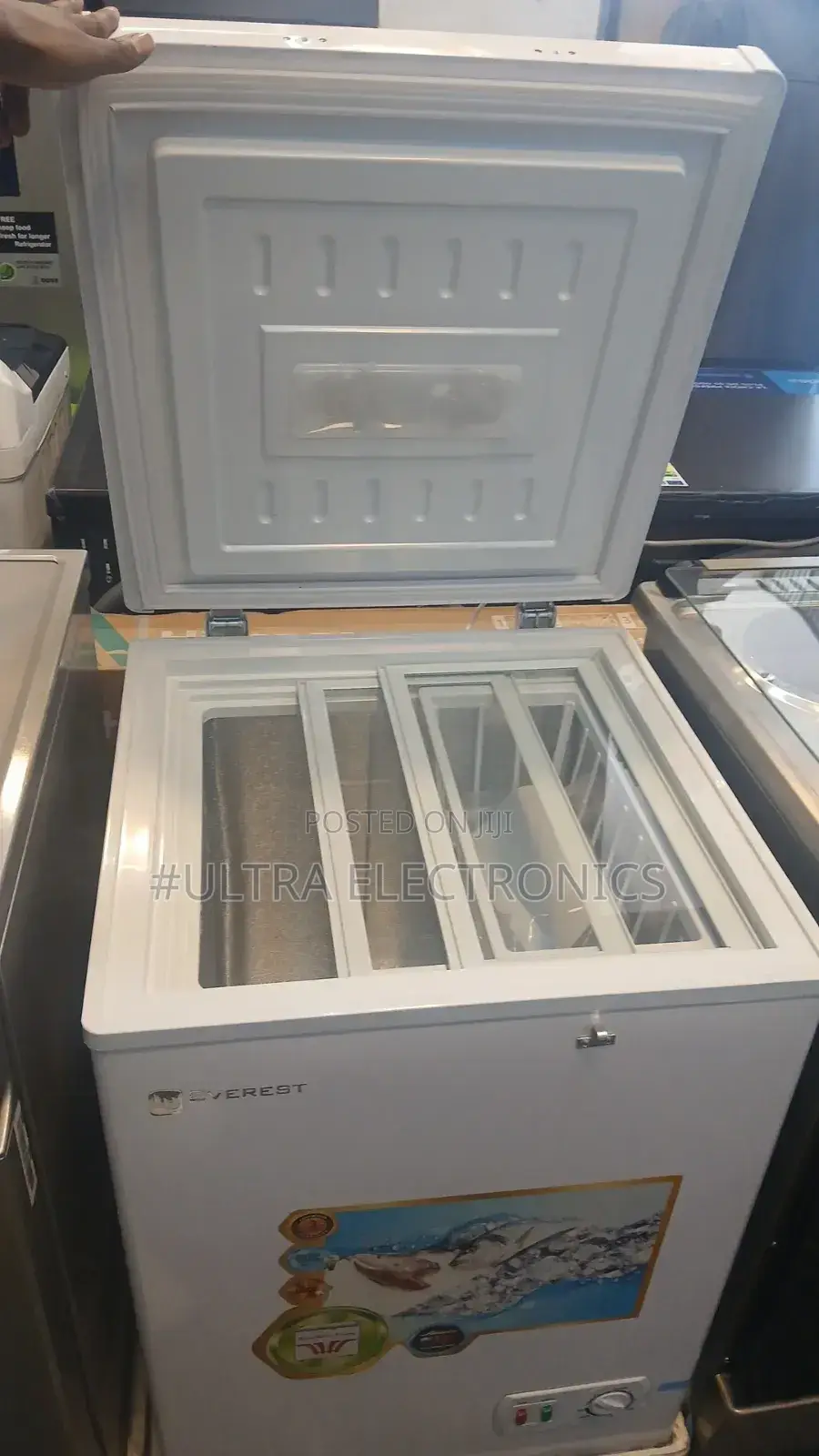 Everest Chest Freezer, Likely the 170-Liter Model.