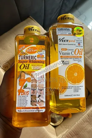 Veet Gold Turmeric Super Whitening Oil and the Vitamin C Oil