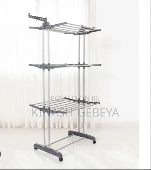 3 Layer Foldable High Quality Cloth Rack(40kilo የሚይዝ)