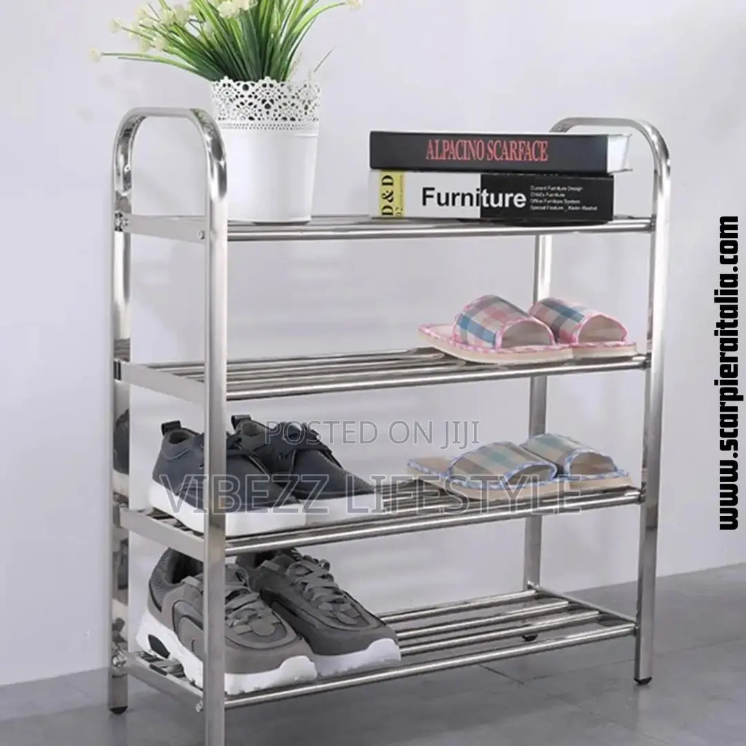 4 Layer Stainless Steel Shoes Rack