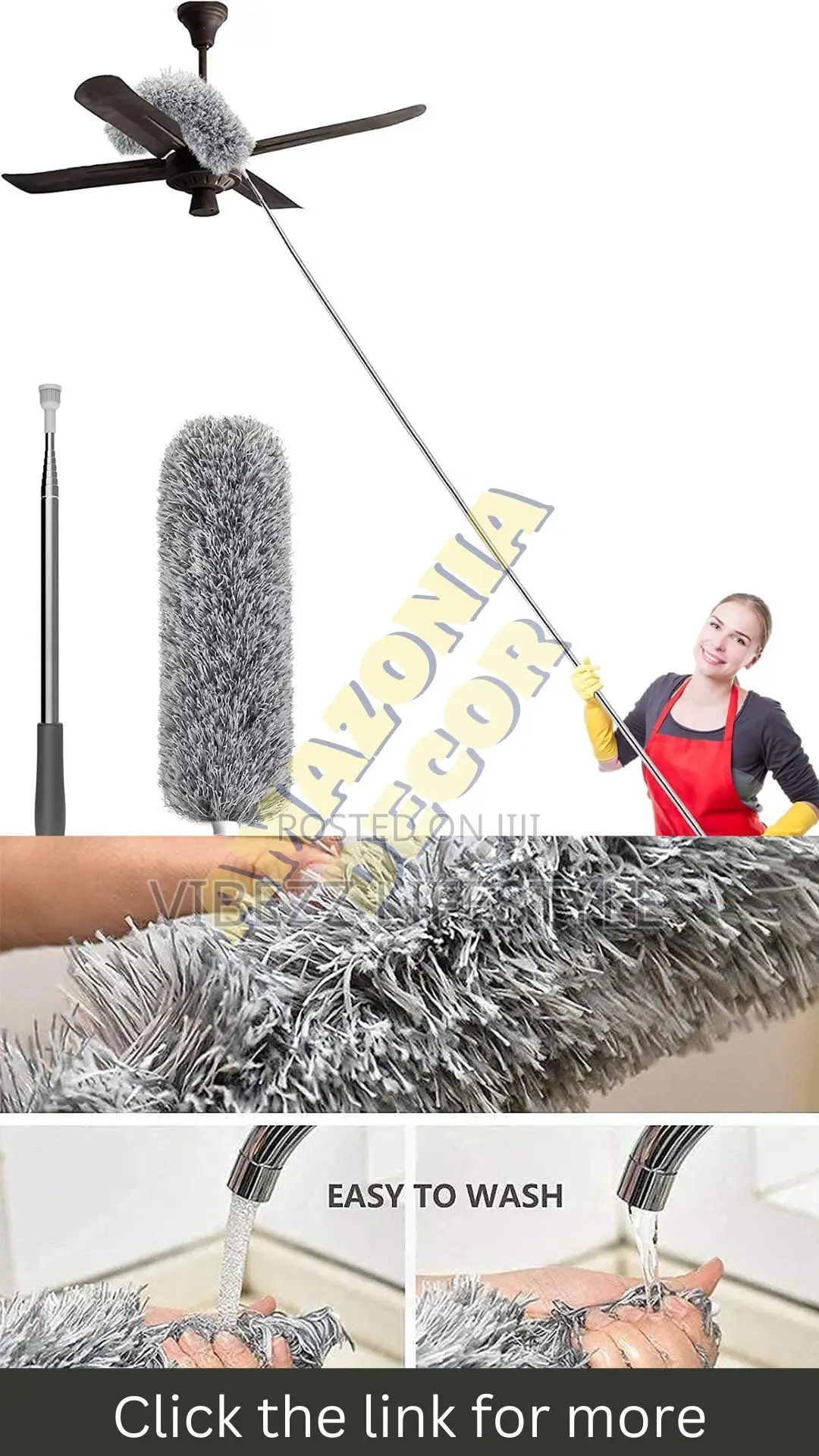 Microfiber Duster With Telescopic Extension Pole