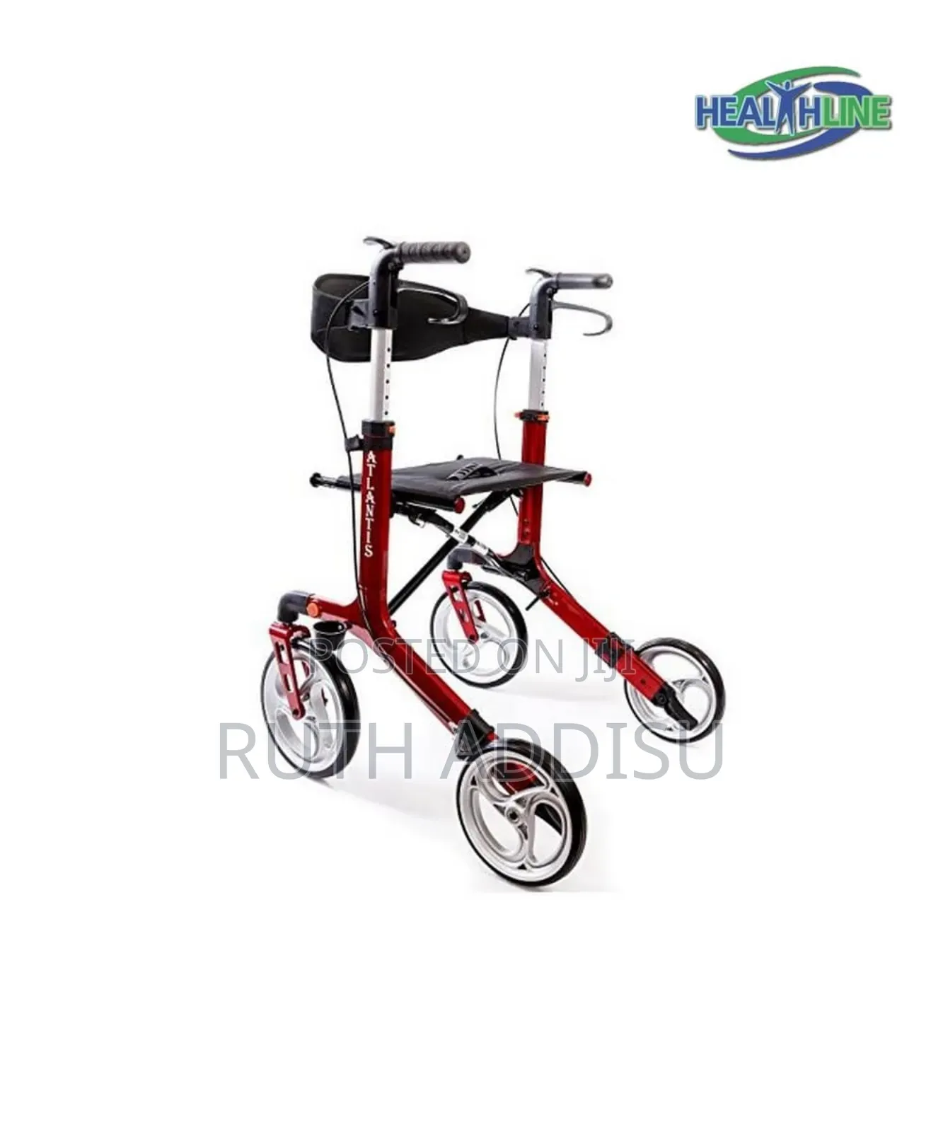 Walker Rollator "Atlantis" With 25cm Wheels Fold Up Removable Walker