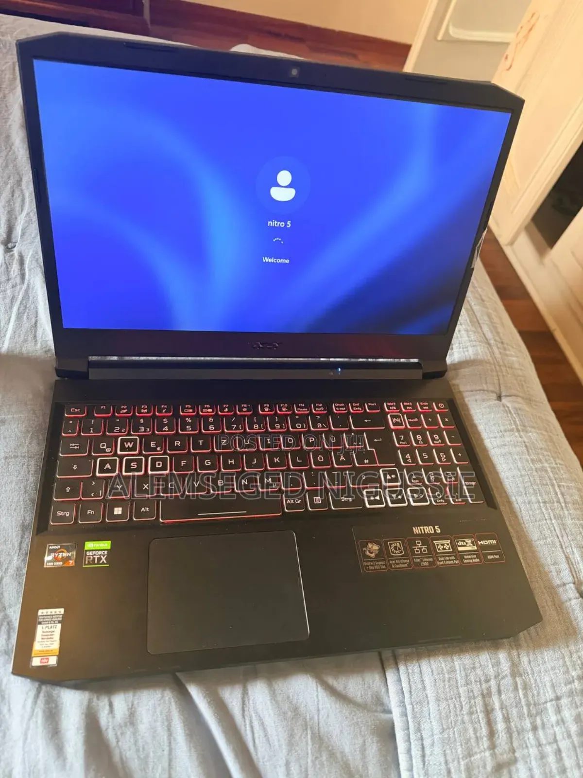 New Laptop Acer Nitro 5 16GB AMD Ryzen 7 HDD+SSD 512GB