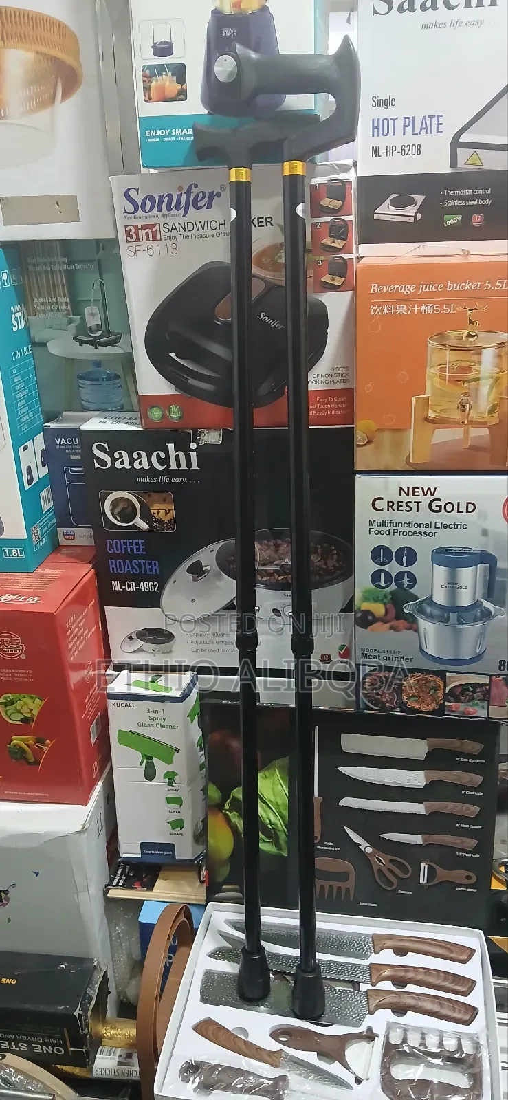 Foldable Elderly Crutch