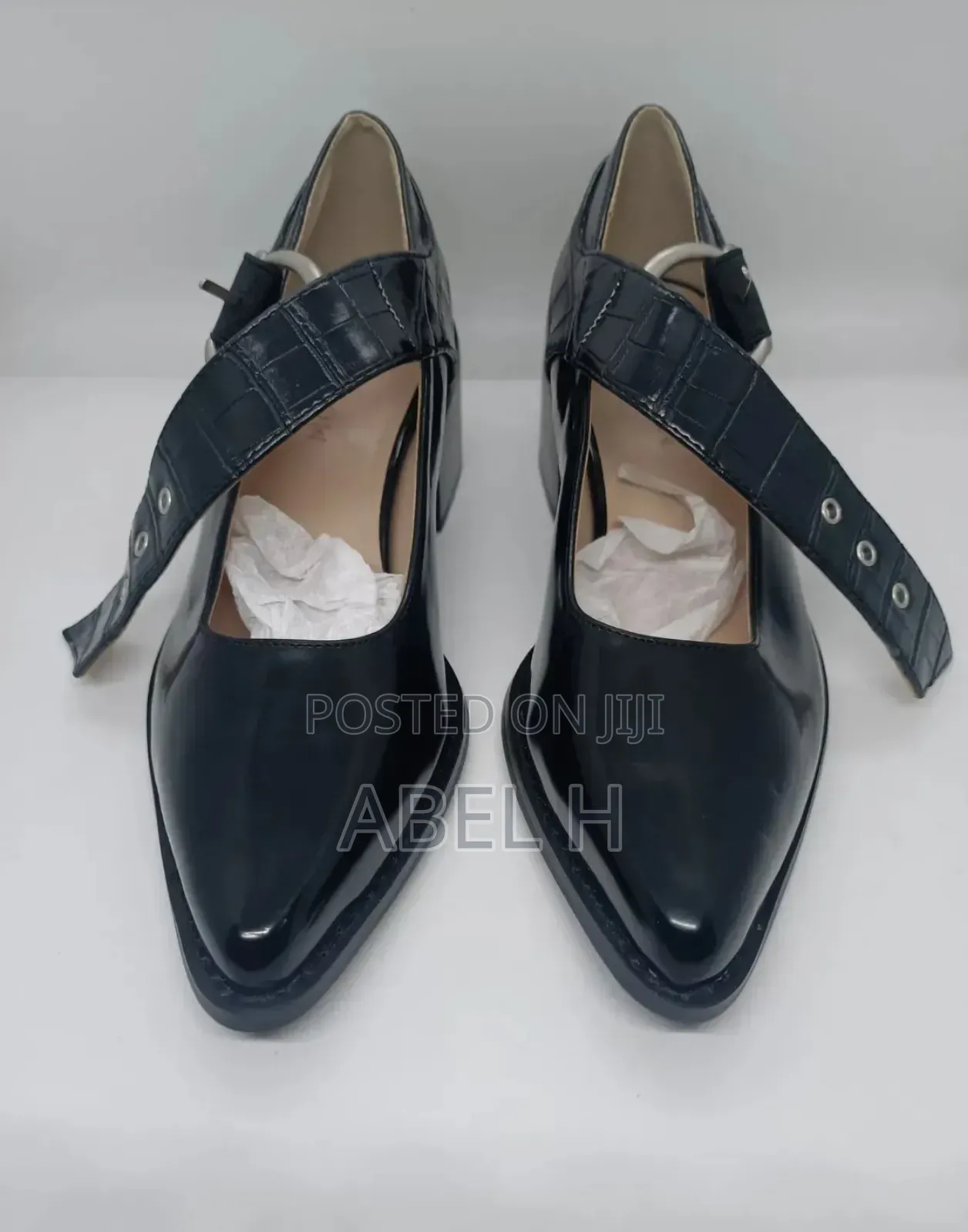 Moussy Black Heel Strap