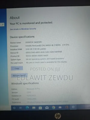 Laptop HP Probook 450 8GB Intel Pentium HDD 1T