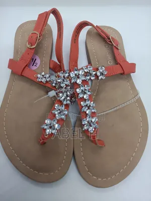 Andiamo Orange Rhinestone Woman's Sandals