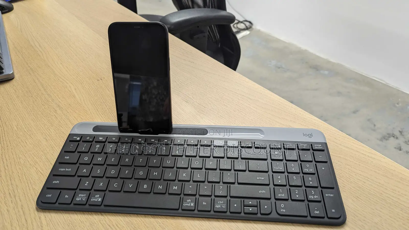 Original Logitech Slim Multi-Device Wireless Keyboard, Blackused