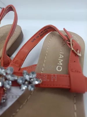 Andiamo Orange Rhinestone Woman's Sandals
