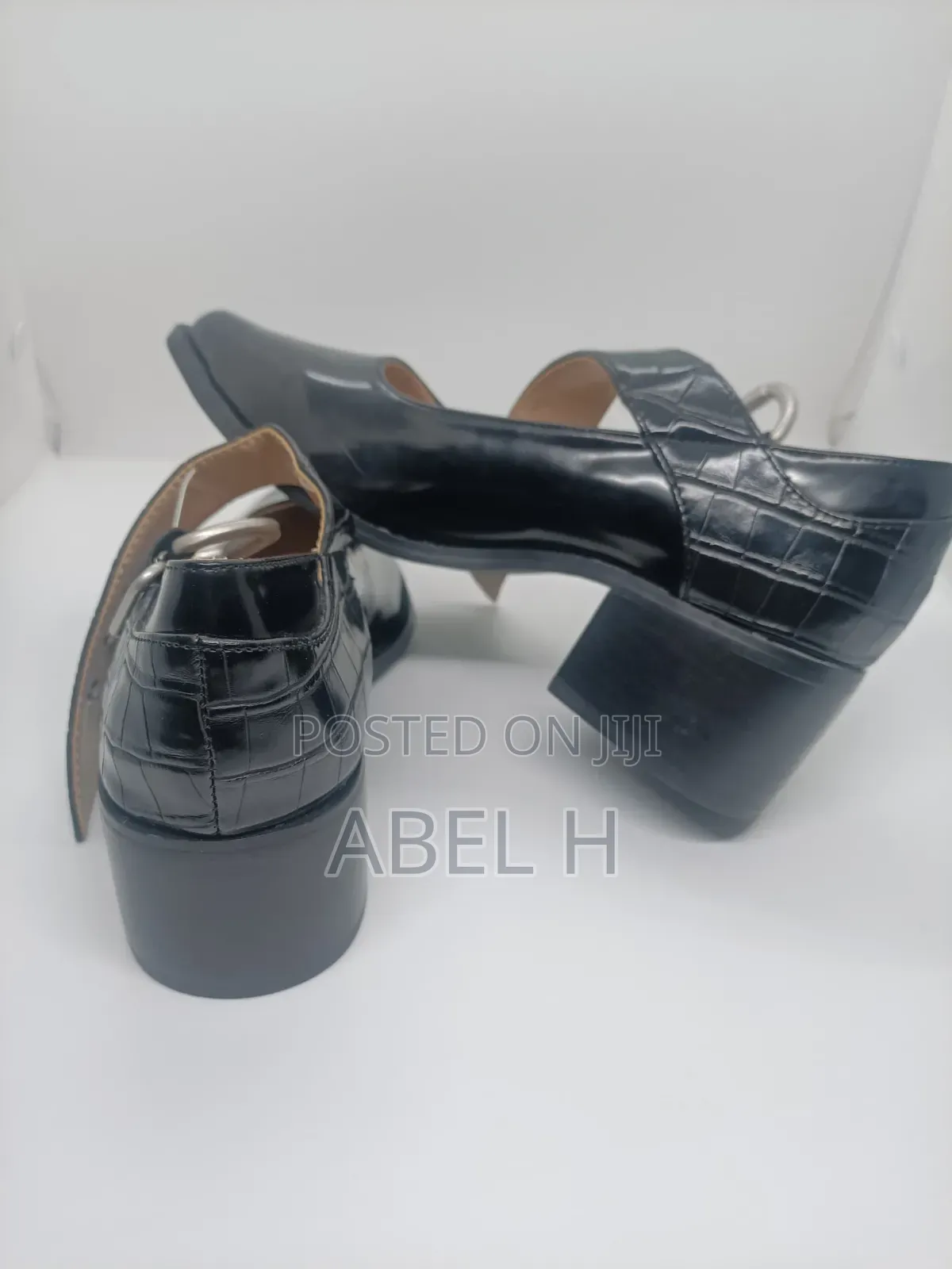 Japanese Moussy Black Leather Heels