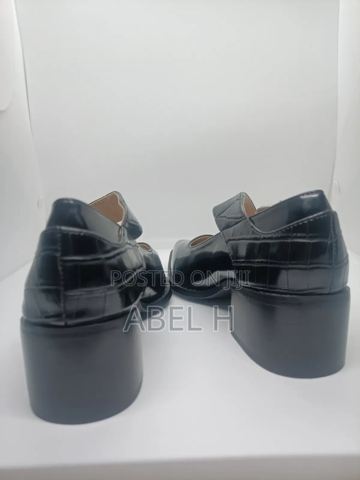 Japanese Moussy Black Leather Heels